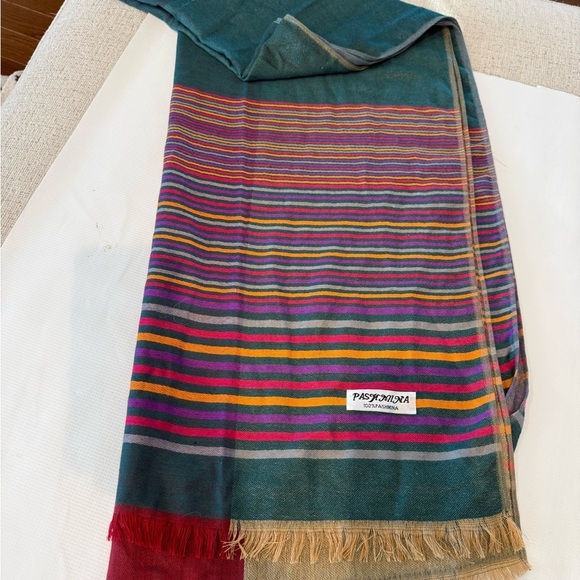 Pashmina Accessories - Pashmina Multicolor Striped Shawl Wrap Scarf